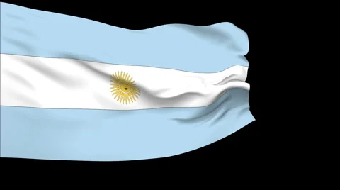 Flag of Argentina Stock Footage 1053306