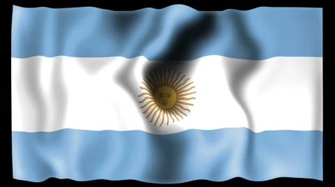 Flag of Argentina Stock Footage 46596255