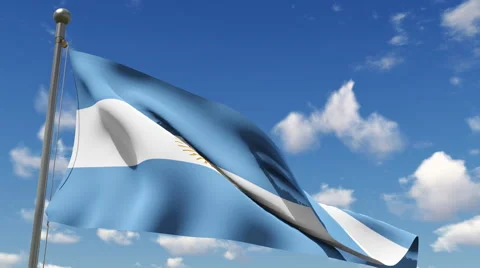 Flag of Argentina Stock Footage 47494634