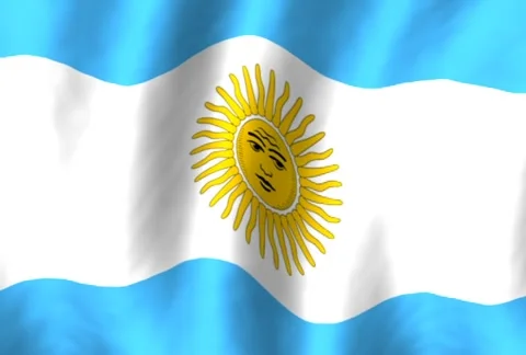 Flag of Argentina Stock Footage 291754686