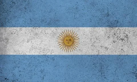 Flag Argentina grunge texture Illustrazione stock