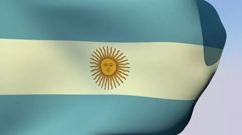 Flag of Argentina HD Stock Footage 13985466