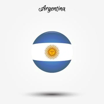 Flag of Argentina icon Stock Illustration