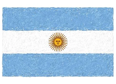 Flag of argentina Stock Illustration