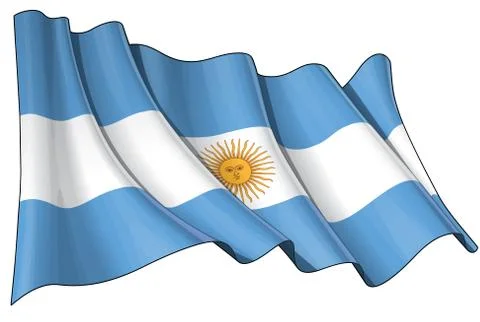 Flag of Argentina Stock Illustration