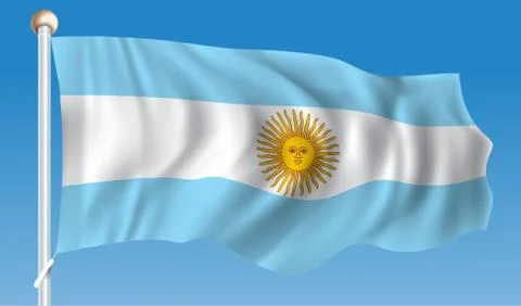Flag of Argentina Stock Illustration