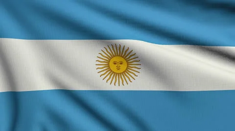 Flag of Argentina looping Stock Footage 26637927