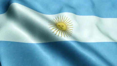Flag of Argentina - Seamless Looping 스톡 동영상 206148418