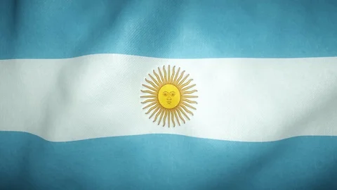 Flag of argentina waving in the wind Stock-Footage 125831981