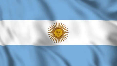 Flag of Argentina Waving in the Wind - Looping Animation Stock-Footage 246813615
