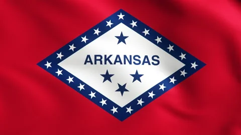 Flag of Arkansas Background Video Loop 스톡 동영상 117864246