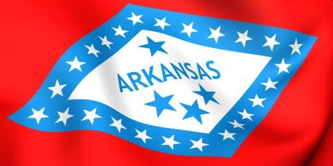 Flag of arkansas Stock Illustration