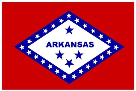 Flag of Arkansas Stock Illustration
