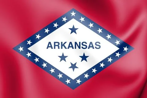 Flag of Arkansas Stock Illustration