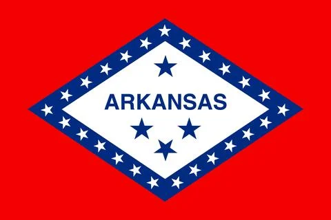 Flag of Arkansas Stock Illustration