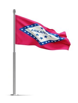 Flag of Arkansas US state isolate on white background Stock Illustration