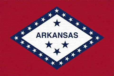 Flag of Arkansas Wall Illustrazione stock