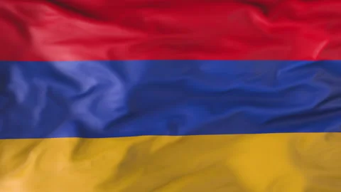 The flag of Armenia flutters in the wind. Animation 3D 库存影片 201566215