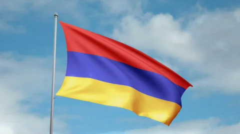Flag of Armenia 스톡 동영상 441858