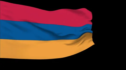 Flag of Armenia Stock Footage 1053377