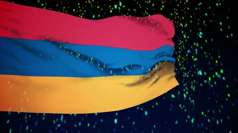 Flag of Armenia Stock Footage 1053391