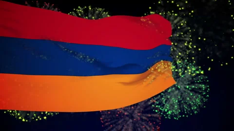 Flag of Armenia Stock Footage 1053401