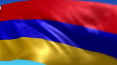 Flag of Armenia Stock Footage 10847359
