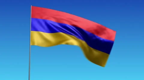 Flag of Armenia Stock Footage 10847360