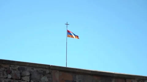Flag of Armenia Video stock 173428635