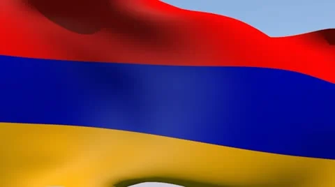 Flag of Armenia HD Stock Footage 13991602