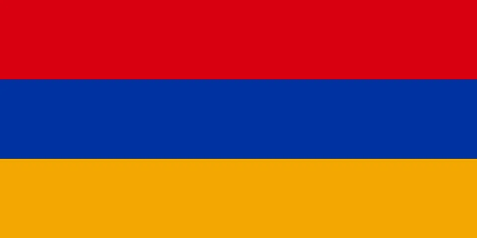 Flag of Armenia Horizontal Stock Illustration