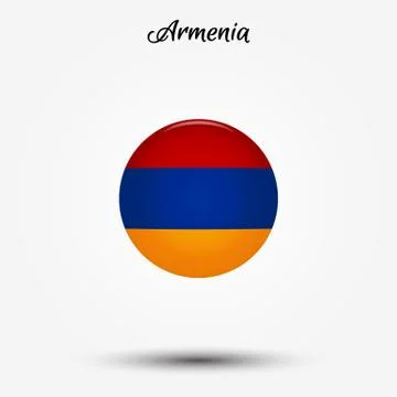 Flag of Armenia icon Stock Illustration