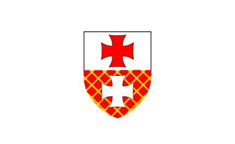 Flag of arms of Elblong Illustrazione stock