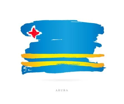 Flag of Aruba. Abstract concept 스톡 일러스트