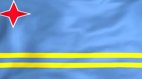 Flag Of Aruba Vídeos de archivo 11355214