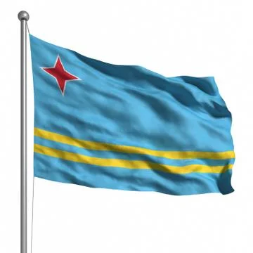 Flag of aruba Stock Illustration