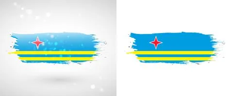 Flag of Aruba Stock Illustration