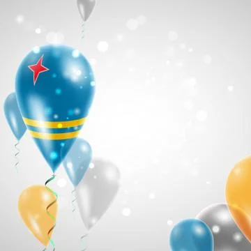 Flag of Aruba Stock Illustration