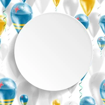 Flag of Aruba Stock Illustration