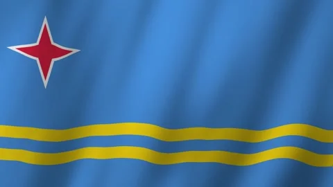 Flag of Aruba in Motion Captivating 4K Animation of the Flag Waving in the W Видео 276357574