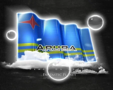 Flag Aruba quality designer flag Stock Illustration