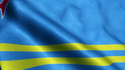 Flag of Aruba - Seamless loop Video stock 206149542