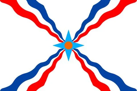 Flag of the Assyrians Stock Illustration