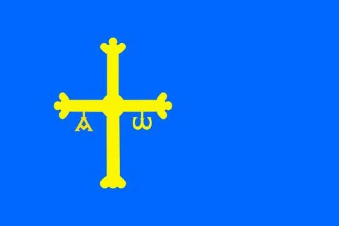 Flag of Asturias Stock Illustration