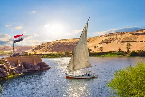 Flag in Aswan Foto stock