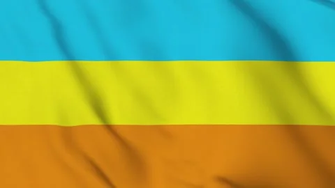 Flag of Atlantium – 4K Seamless Loop of the Progressive Micronation’s Banner Stock Footage 310164811