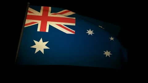 Flag Australia 01 Stock Footage 11192426