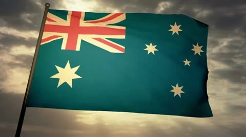 Flag Australia 05 Stock Footage 21464030