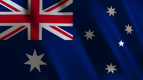 Flag of Australia, 3D Render Stock Footage 275570772