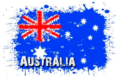 Flag of Australia from blots of paint Stock Illustration